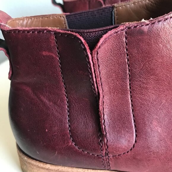 Kork Ease Burgundy Mindo Chelsea Ankle Boot Size 7.5 - Picture 6 of 11